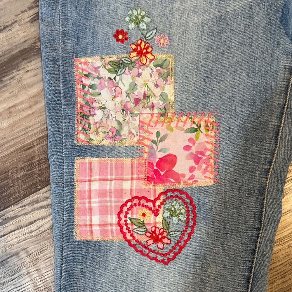 Coldwater Creek Patchwork Pull On Jeans - image 4